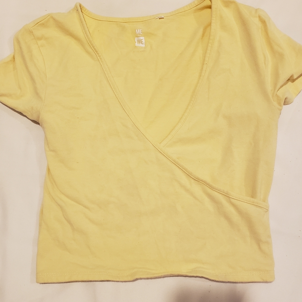 Surplice yellow crop top